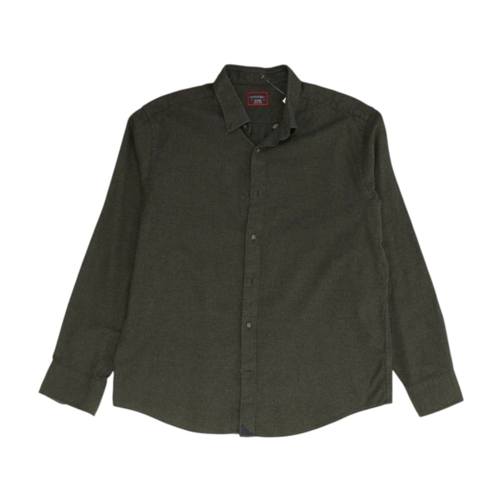 Untuckit Gray Solid Flannel Button Down – Image 1