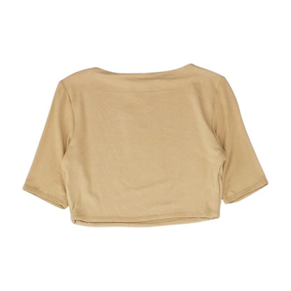 Beige Cropped T-Shirt