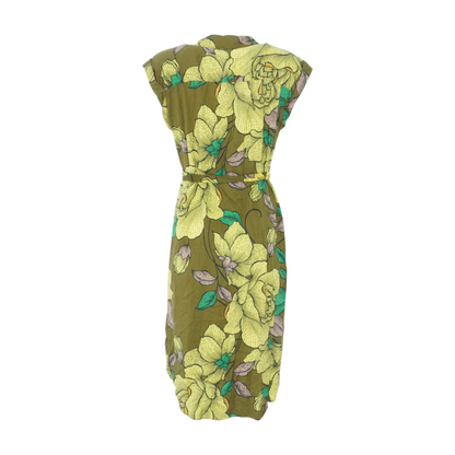 Green Floral Midi Dress