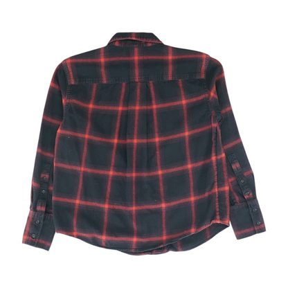 Black Plaid Flannel Button Down