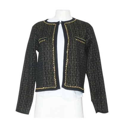 Black Abstract Cardigan Sweater