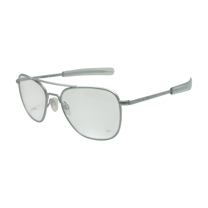 Silver Matte Aviator Prescription Eyewear