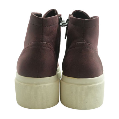 Elvira Maroon High Top Athletic Shoes