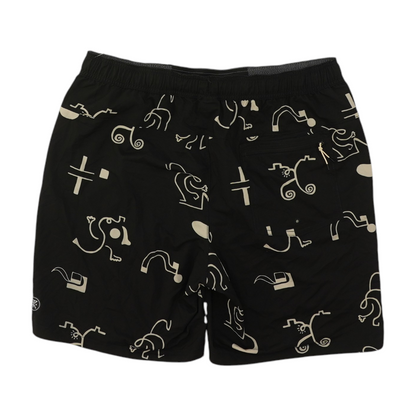 Black Graphic Active Shorts