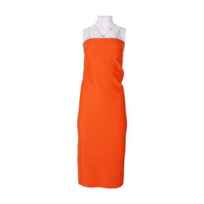 Neon Orange Midi Dress