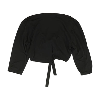 Black Solid Long Sleeve Blouse