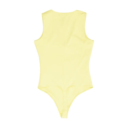 Neon Yellow Solid Sleeveless Blouse