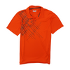 Orange Abstract Short Sleeve Polo