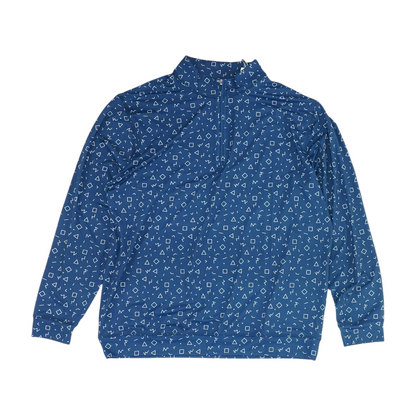 Navy Geometric 1/4 Zip Pullover