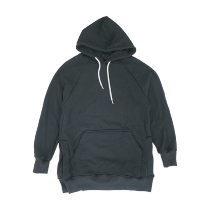 Black Solid Hoodie Pullover