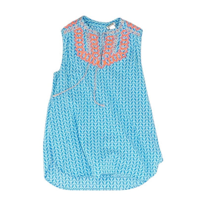 Blue Misc. Sleeveless Blouse