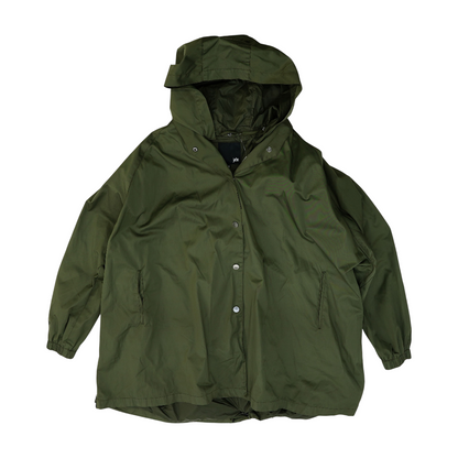 Green Solid Rain Jacket