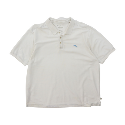 White Solid Short Sleeve Polo
