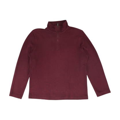 Burgundy Solid 1/4 Zip Pullover