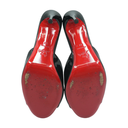 Patent Leather Mule Sandals