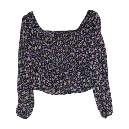 Black Color Block Blouse