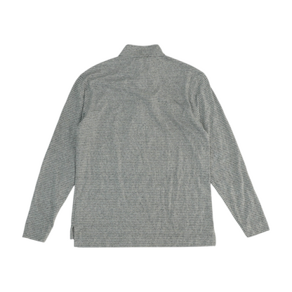 Gray Striped 1/4 Zip Pullover