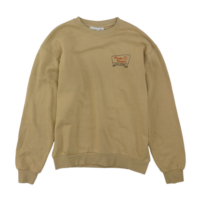 Tan Solid Sweatshirt Pullover