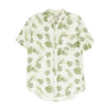 Green Graphic Short Sleeve Button Down
