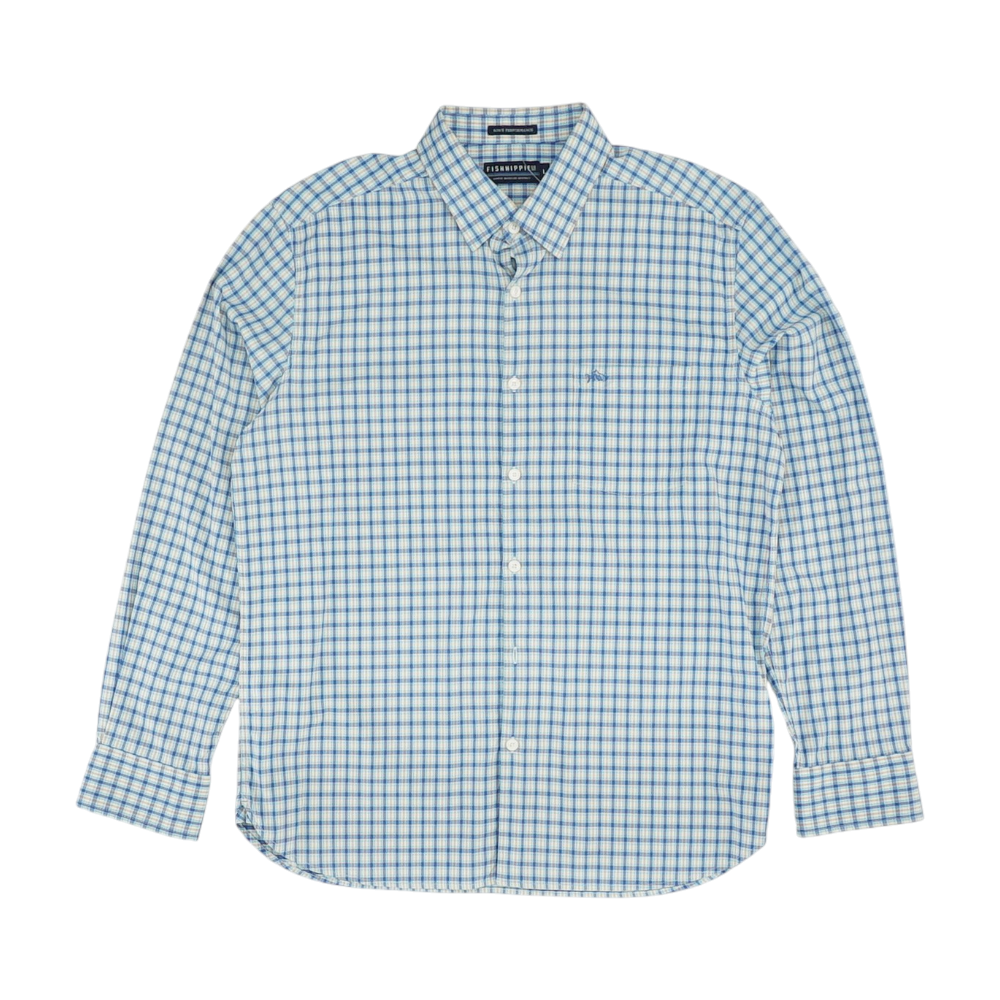 Blue Check Long Sleeve Button Down