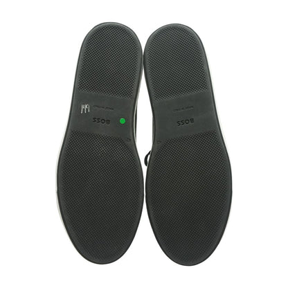 Black Leather Lace Up Casual Shoes