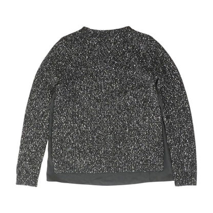Black Solid Crewneck Sweater