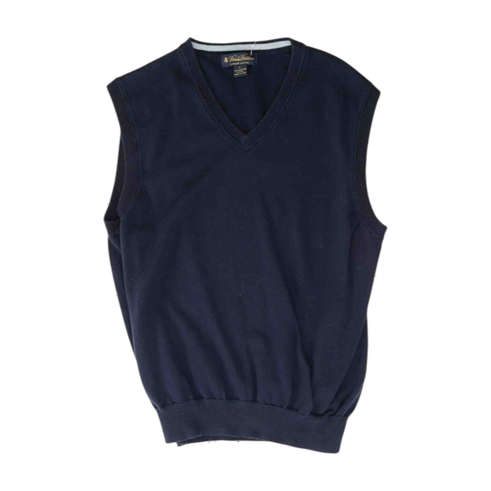 Navy Solid Vest Sweater