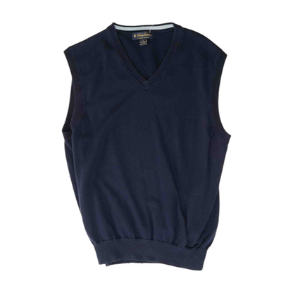 Navy Solid Vest Sweater