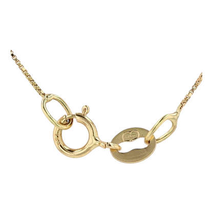 18K Yellow Gold Garnet Pendant Necklace