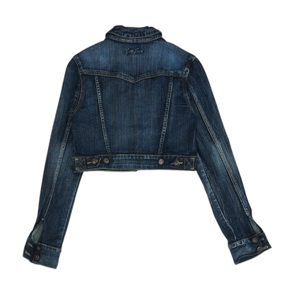 Navy Solid Denim Jacket