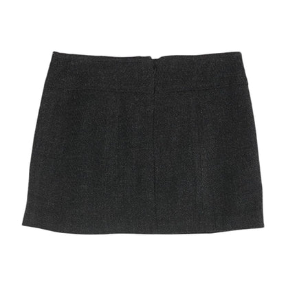 Black Solid Mini Skirt