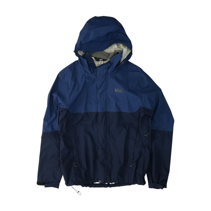 Blue Solid Rain Jacket