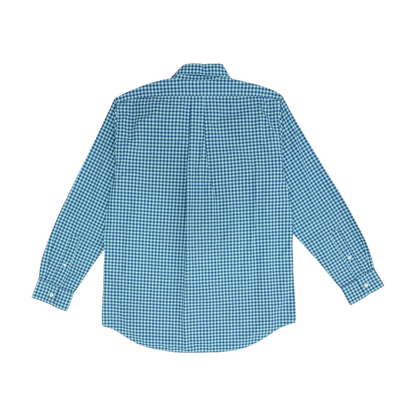 Blue Check Long Sleeve Button Down
