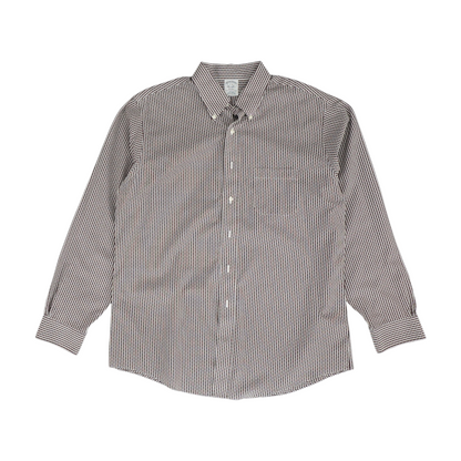 Maroon Check Long Sleeve Button Down