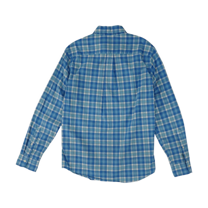 Blue Plaid Long Sleeve Button Down