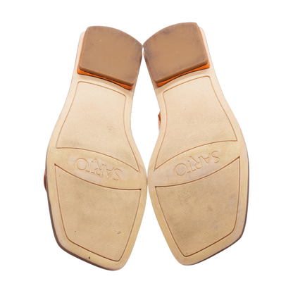 Copper Flat Sandals