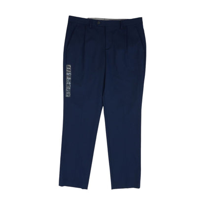 Navy Solid Dress Pants