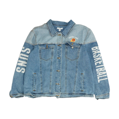 Blue Solid Denim Jacket