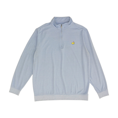 Blue Solid 1/4 Zip Pullover