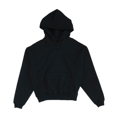 Black Solid Hoodie Pullover