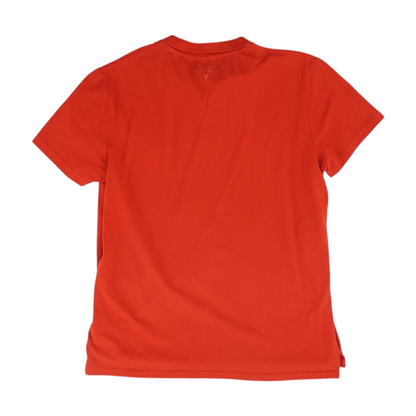 Red Solid Short Sleeve Polo