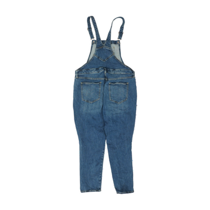 Blue Plus Size Regular Overalls