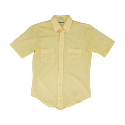 Yellow Striped Short Sleeve Button Down