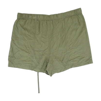 Green Solid Active Shorts