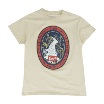Beige Solid T-Shirt