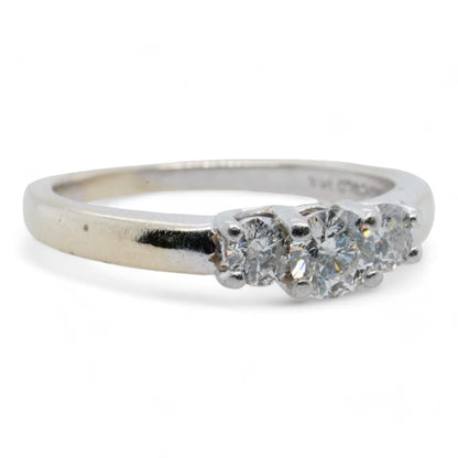 Platinum Three Stone Diamond Engagement Ring