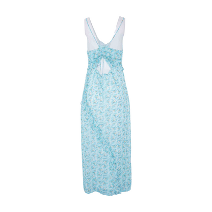 Blue Floral Midi Dress