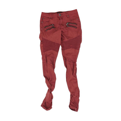 Maroon Solid Jeans