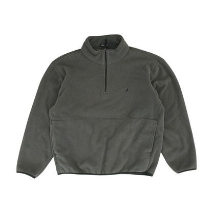 Gray Solid 1/4 Zip Pullover
