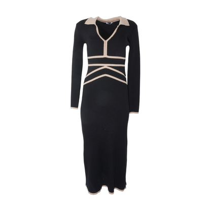 Black Striped Maxi Dress